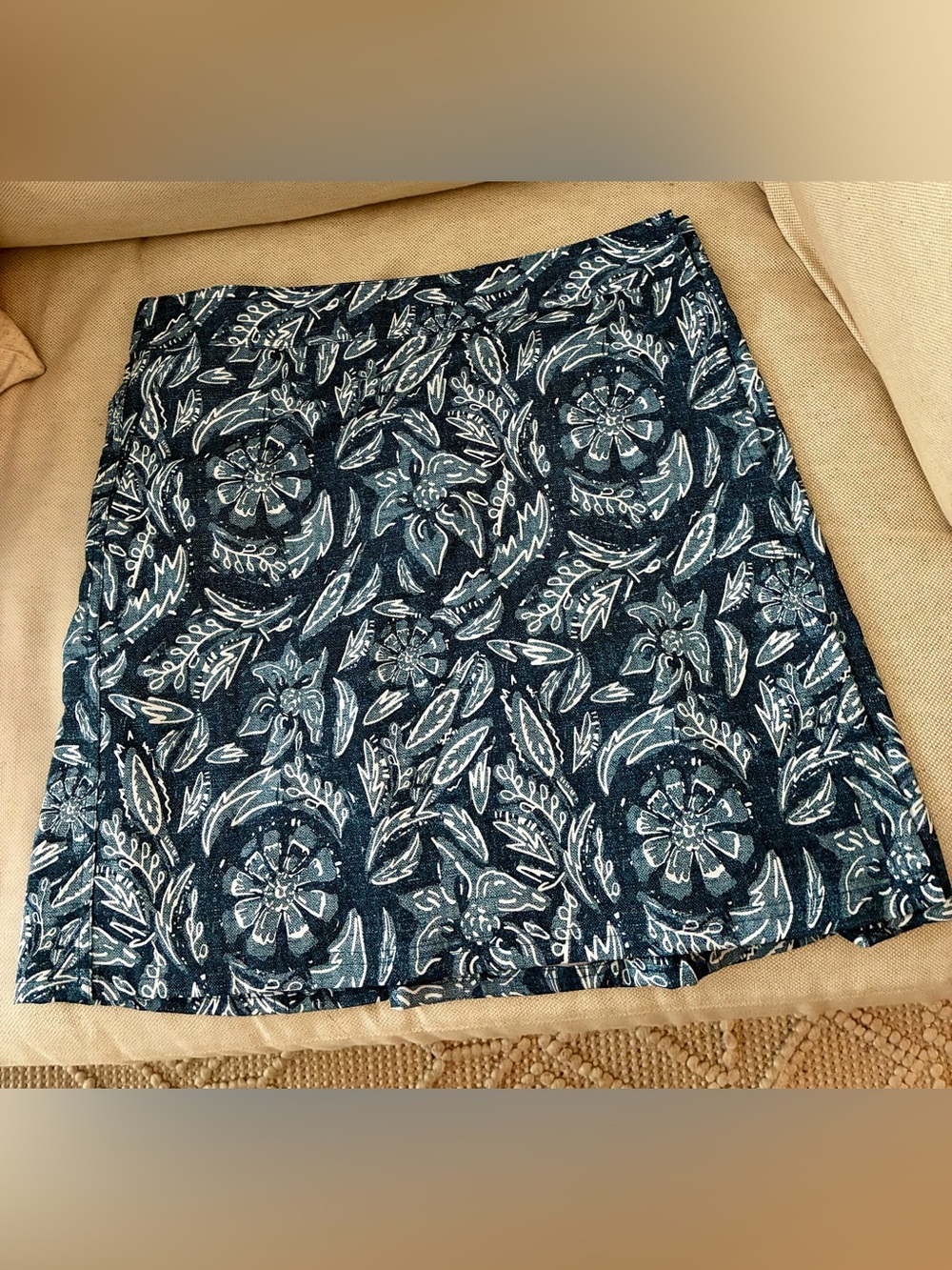 Ripskirt Hawaii Blue Floral Print Skirt